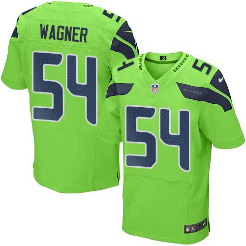 Nike Seahawks #54 Bobby Wagner Green Men's Stitched NFL Elite Rush Jersey - Click Image to Close